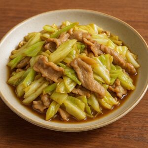豚こまとキャベツの炒め物