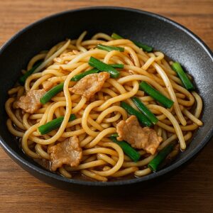 ハサミで作る焼きうどん