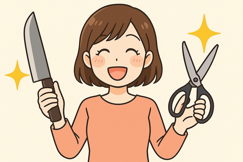 キッチンバサミで手軽に調理して包丁がいらないケース